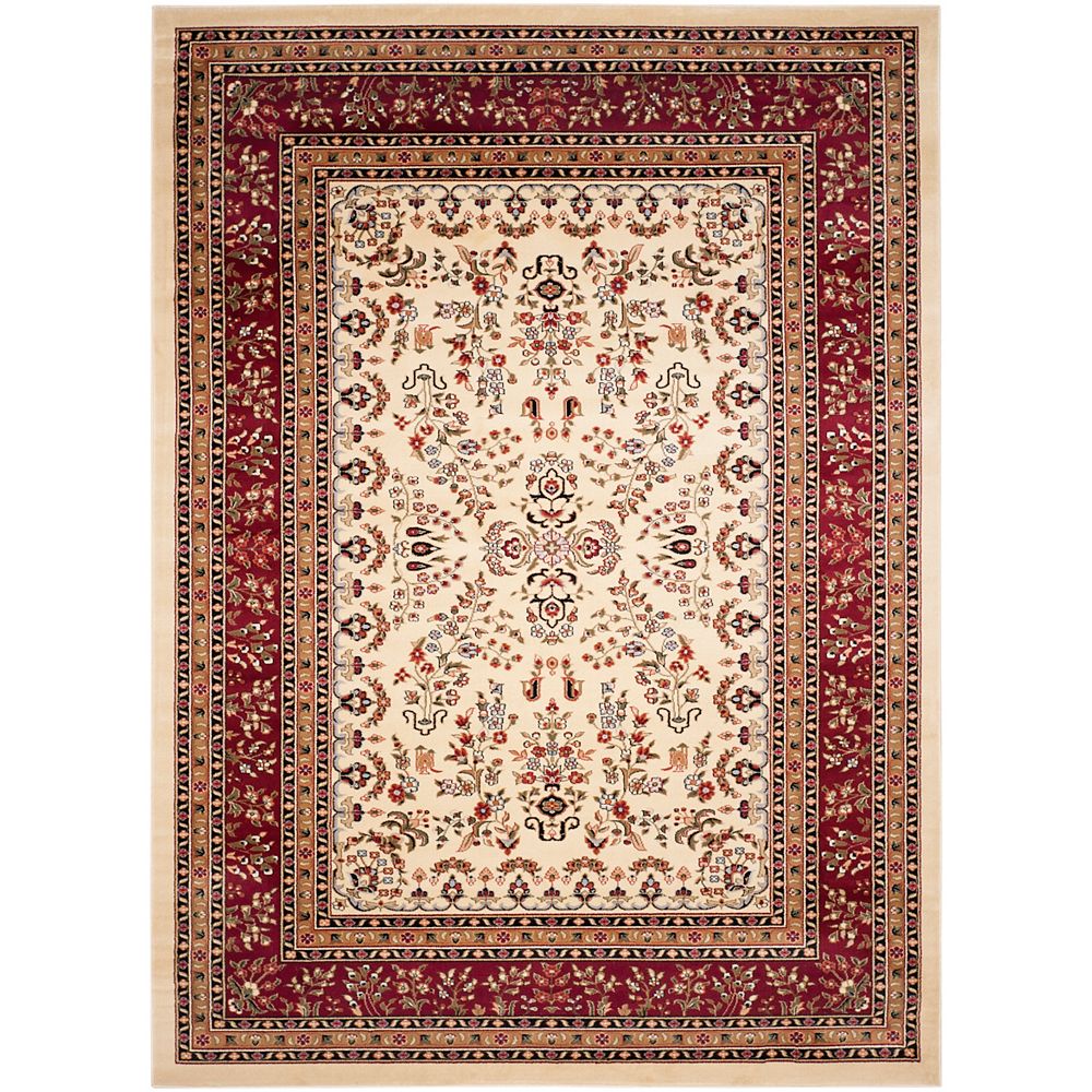 Safavieh Lyndhurst Greta Ivory / Red 9 ft. x 12 ft. Indoor Area Rug