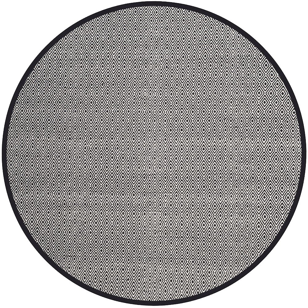 Safavieh Montauk Rachel Ivory / Navy 4 ft. x 4 ft. Indoor Round Area Rug The Home Depot Canada