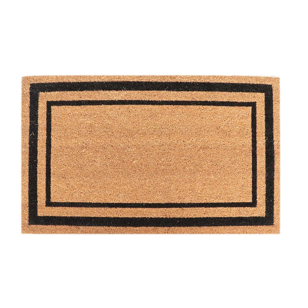 Trafficmaster Double Boarder 18 Inch X 30 Black Coir Door Mat The Home Depot Canada 18 Inch X 30 Black Coir Door Mat