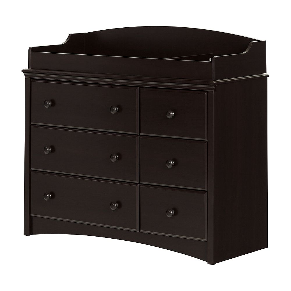 South Shore Angel Changing Table/Dresser with 6 Drawers, Espresso The