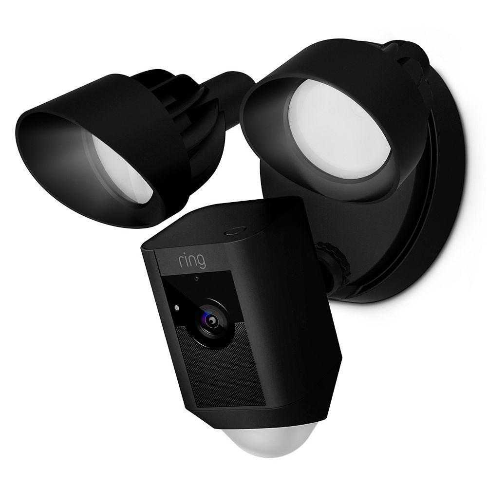 Ring Floodlight Security Camera in Black | The Home Depot ...