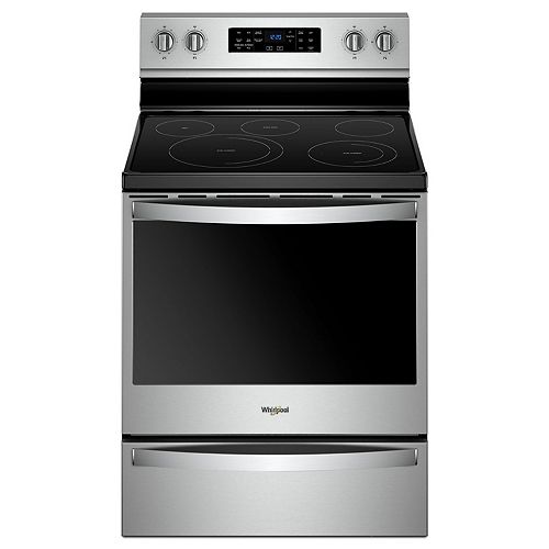 6.4 cu. ft. Electric Range with Self-Cleaning Fan Convection Oven in Fingerprint Resistant Stainless Steel