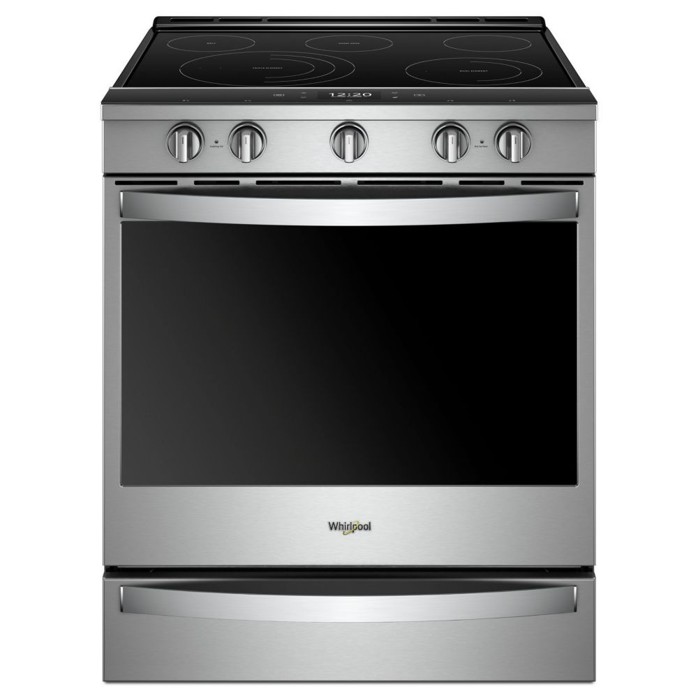 Whirlpool 6 4 Cu Ft Smart Slide In Electric Range With Self Cleaning   P 1001087753 