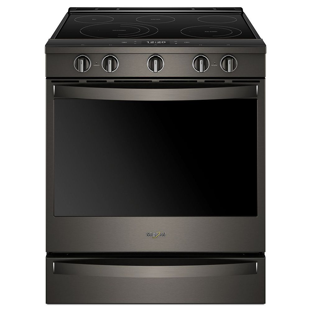  Whirlpool  6 4 cu ft Smart Slide In Electric Range with 