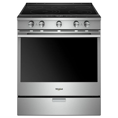 6.4 cu. ft. Smart Slide-In Electric Range with Self-Cleaning Convection Oven in Fingerprint Resistant Stainless Steel