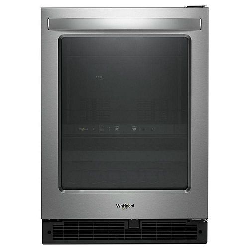 24-inch W 5.2 cu. ft. Beverage Fridge in Fingerprint Resistant Stainless Steel - Reversible Door Swing