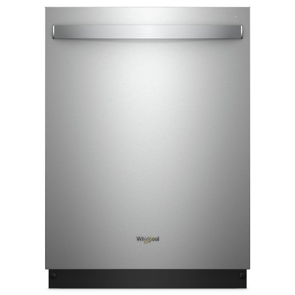 black stainless steel whirlpool dishwasher