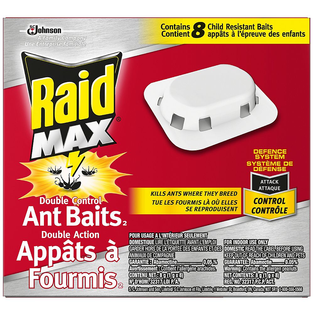 Raid Max Double Control Ant Baits 2 8 ct The Home Depot Canada