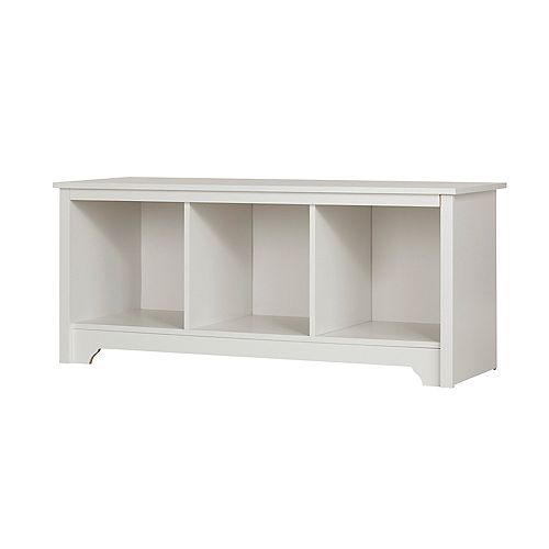 Vito 3-Cubby Storage Bench in Pure White