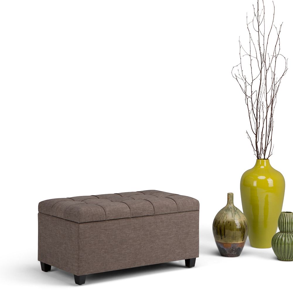 Simpli Home Sienna Storage Ottoman Bench The Home Depot Canada
