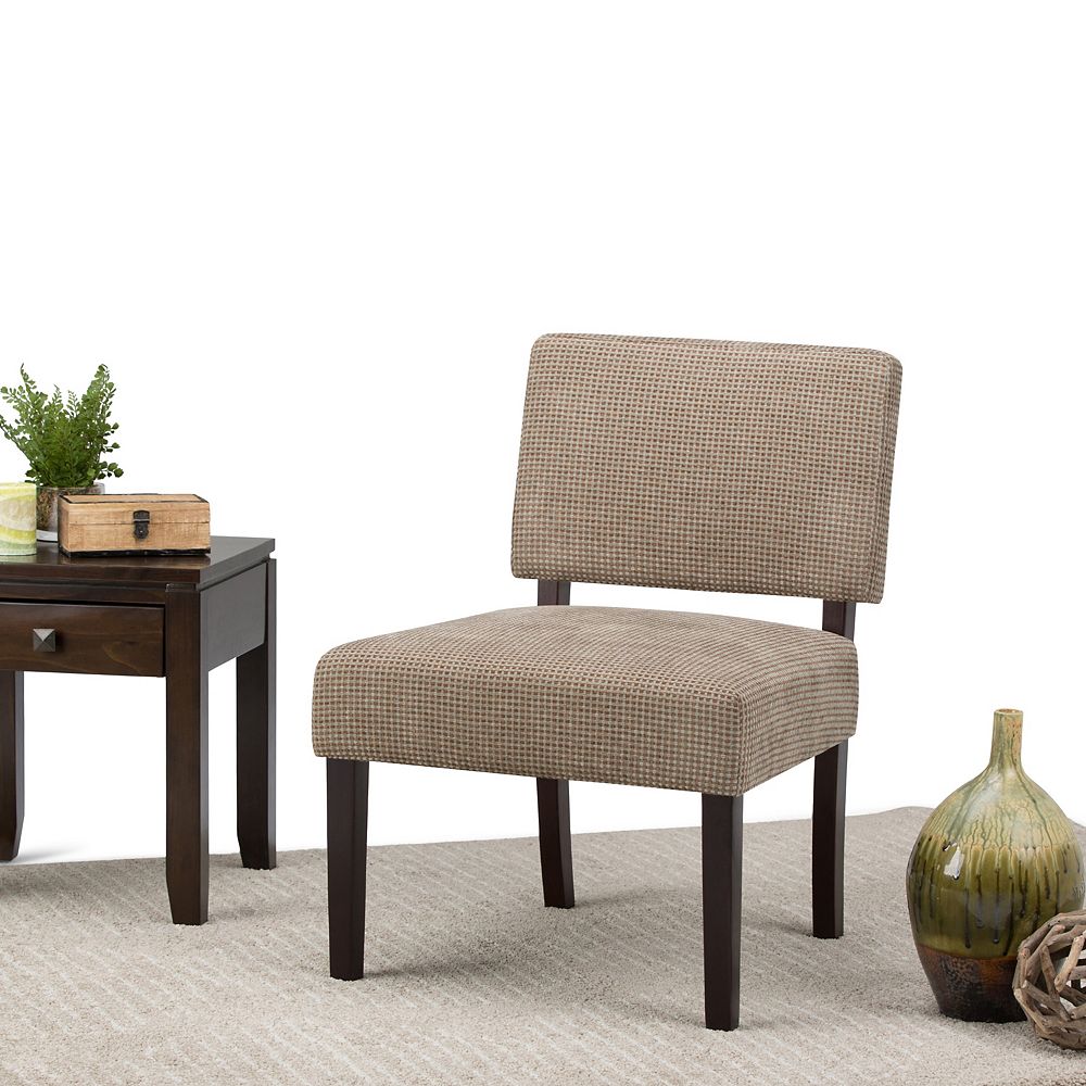 Simpli Home Virginia Accent Chair in Brown The Home Depot Canada