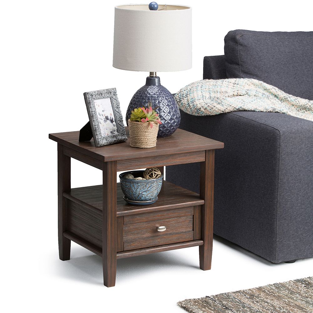 Simpli Home Warm Shaker End Side Table The Home Depot Canada