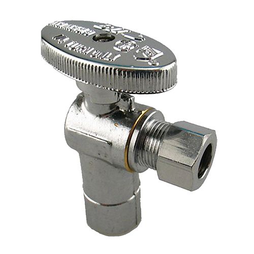 Jag Plumbing Packs -1/2 Inch C x 3/8 Inch COMP Shut off Valve (2 -pack)