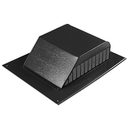 60 sq.-inch NFA Aluminum Slant Back Roof Louver Static Vent in Black with Weather Filter