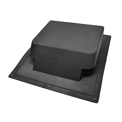 GAF Master Flow 37-inch NFA High Impact Resin Super Low-Profile Slant Back Roof Louver Static Vent in Black