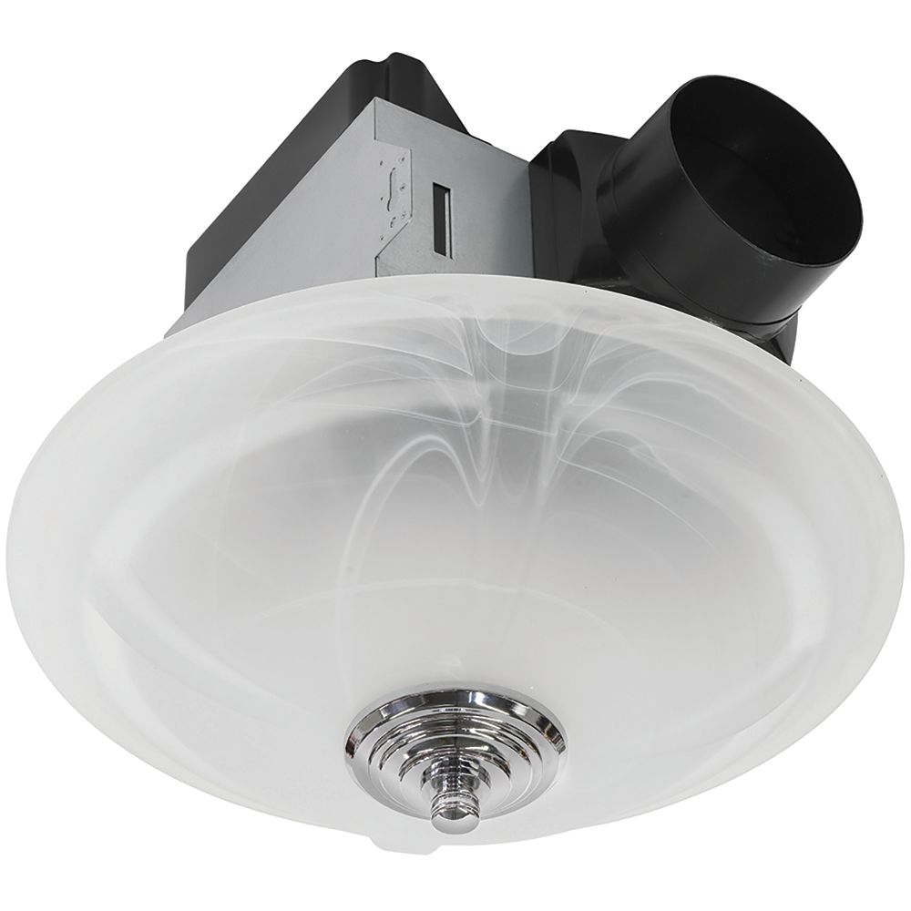 HomeWerks WorldWide 3inch1 Bath Fan 80 CFM with LED Light, White