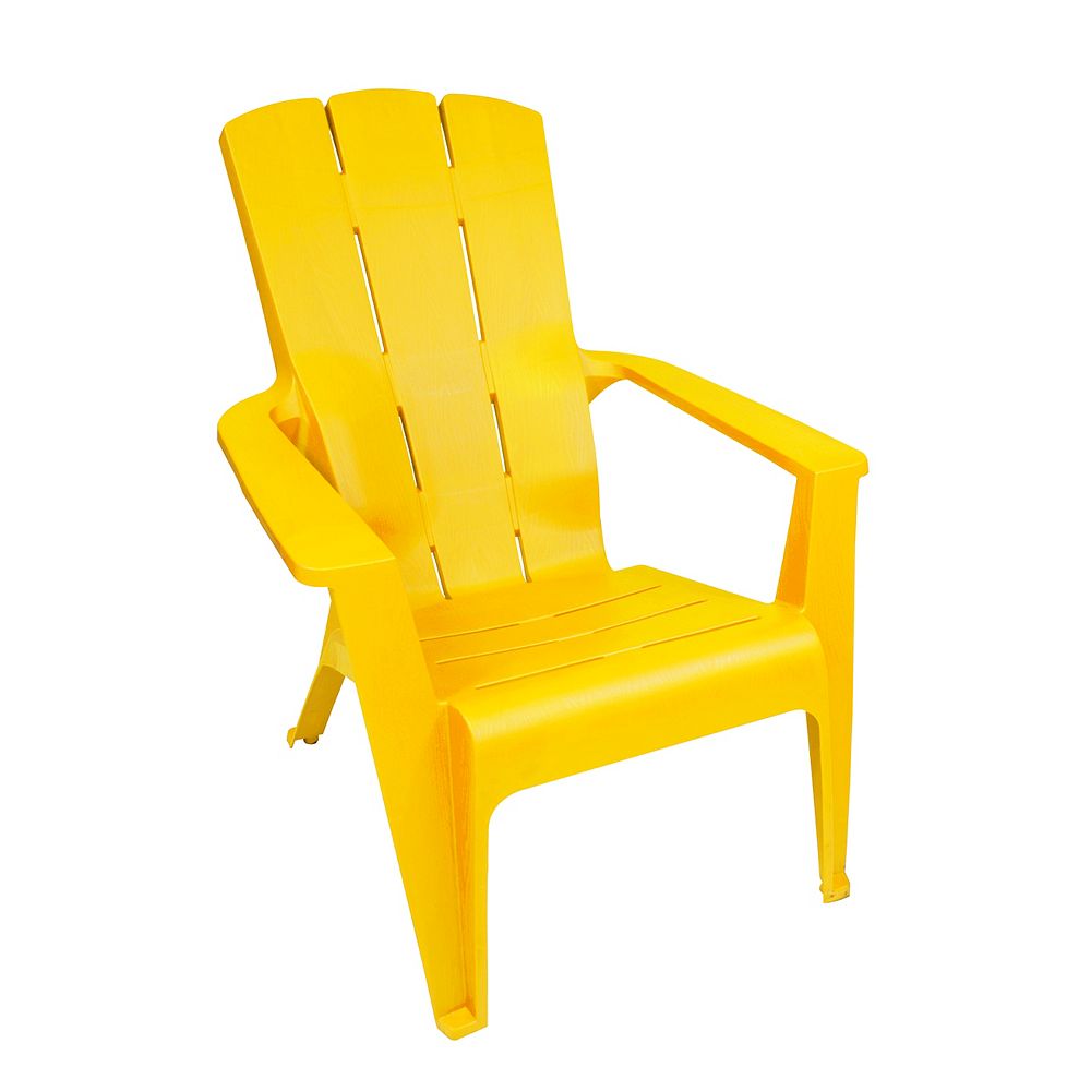 Gracious Living Contour Muskoka Chair In Yellow The Home Depot Canada