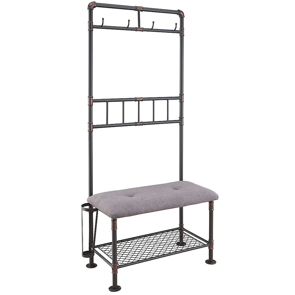 !nspire BRONXHALLWAY BENCHANTIQUE BLACK The Home Depot Canada