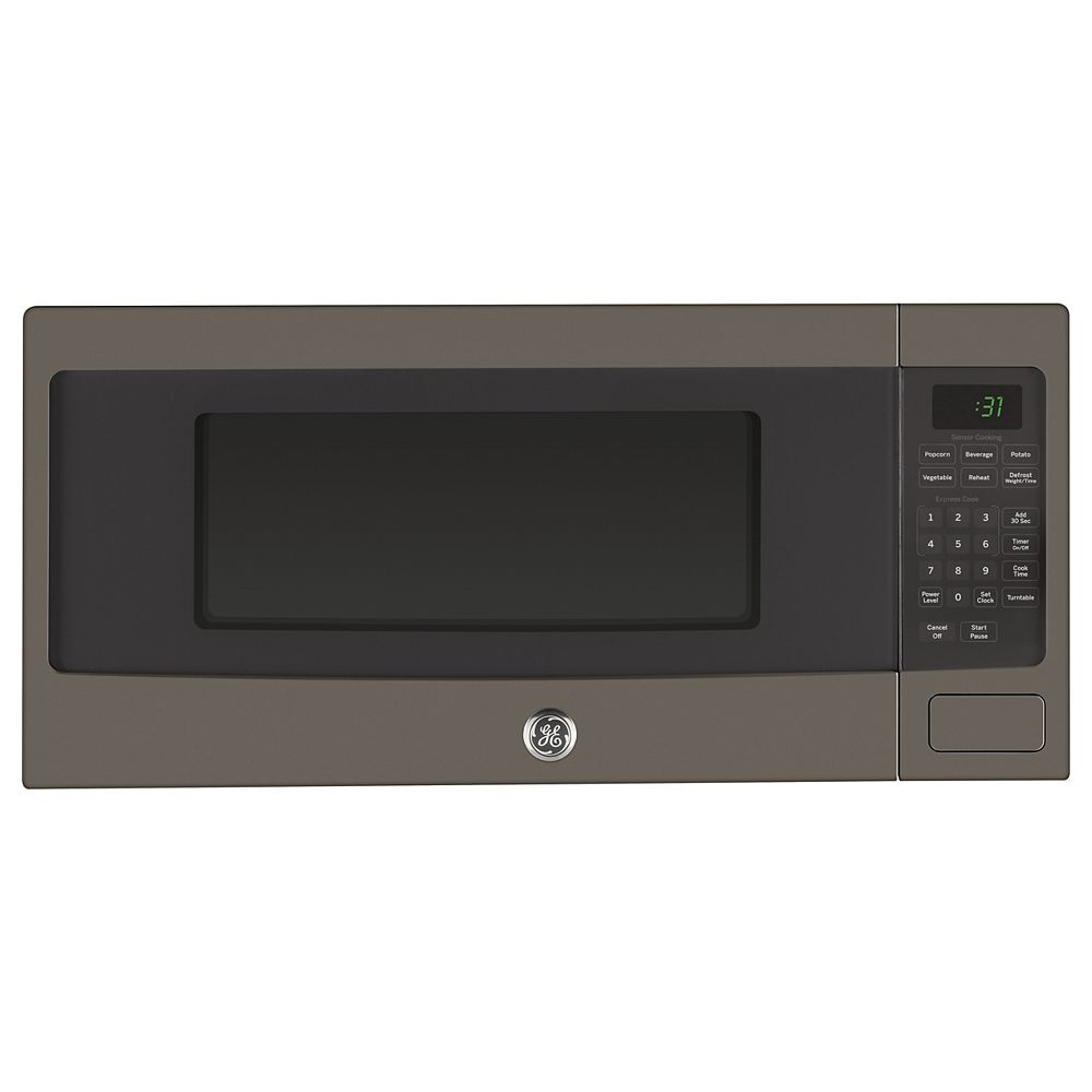Ge Profile 1 Cu Ft Countertop Microwave Oven In Slate The Home Depot Canada Ge Profile 1 Cu Ft Countertop