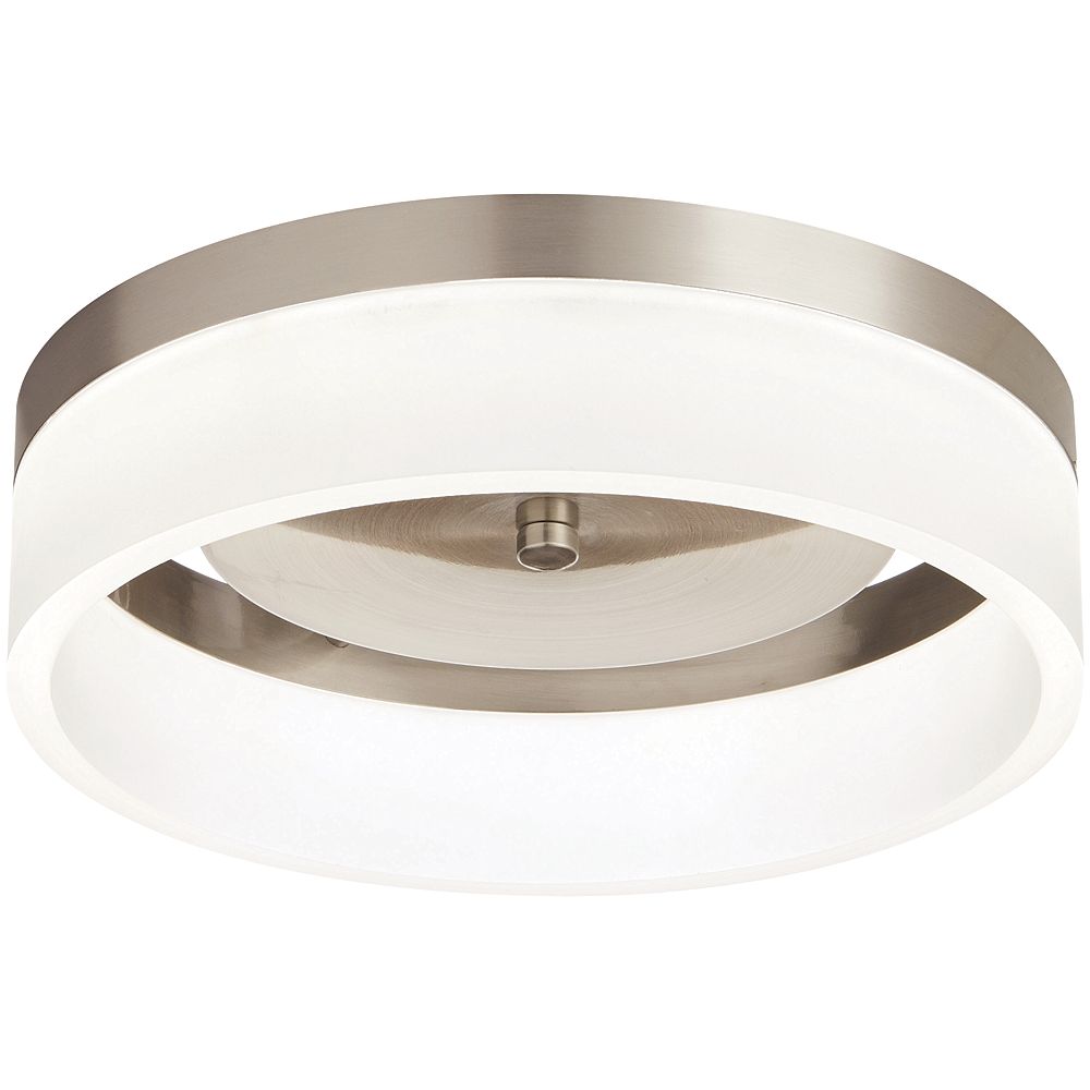 Home Decorators Collection 11 8 Inch Brushed Nickel Integrated Led Flushmount Light Fixtur The Depot Canada Home Decorators Collection 11 8 Inch, Led Light Fixtures Home Depot