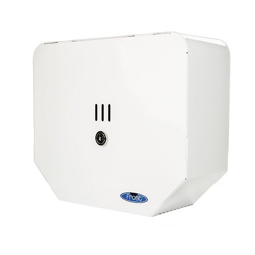 Frost Jumbo Toilet Tissue Dispenser, Steel, White Finish, 10 Inch Roll