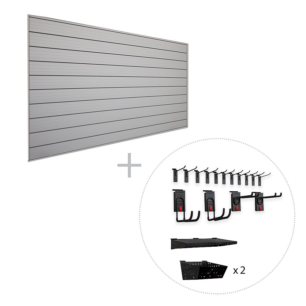 Husky Track Wall 32 sq. Feet (8 Feet x 4 Feet) & 18Piece Accessory Kit