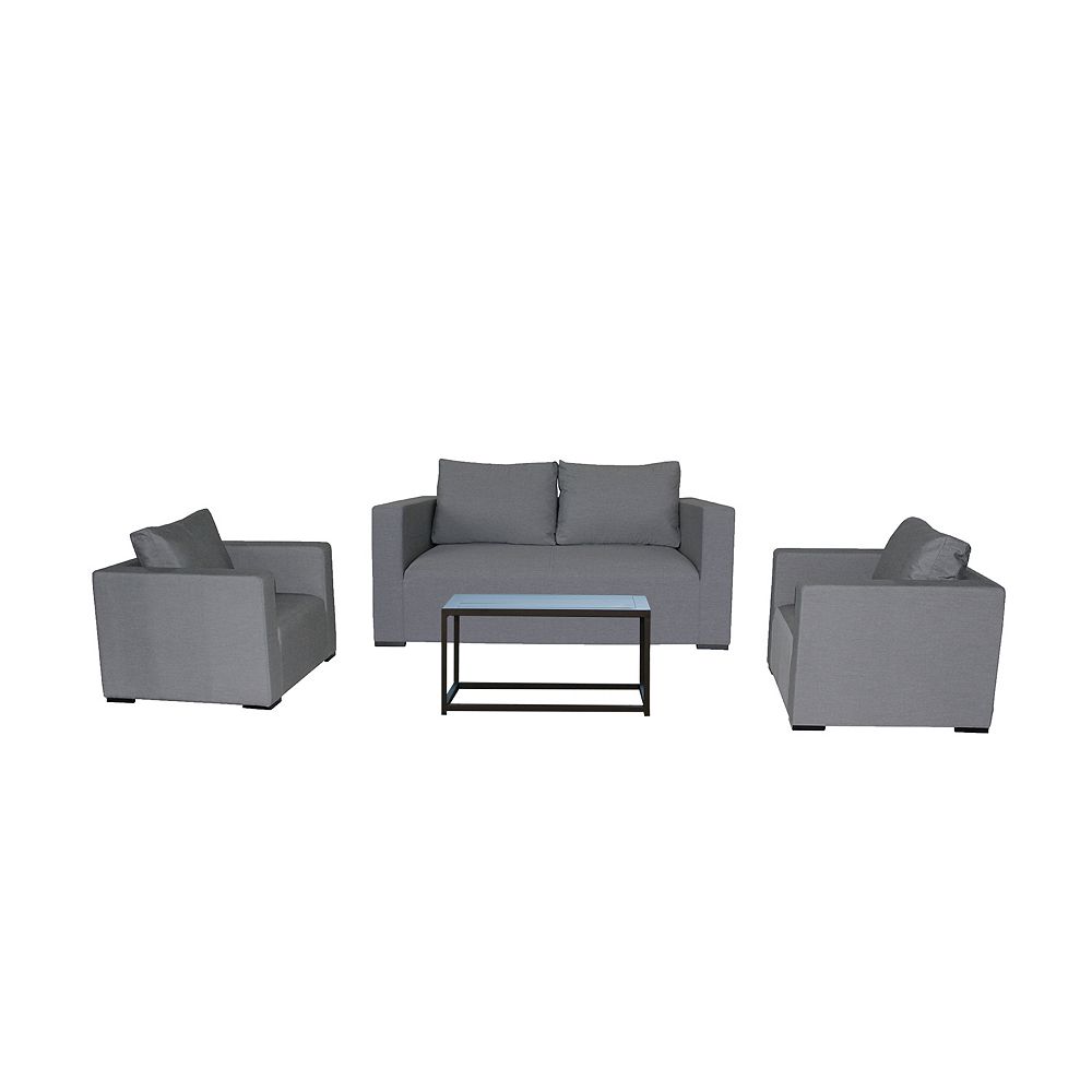 Patio Plus South Beach 4Piece Aluminum Outdoor Lounge Set The Home