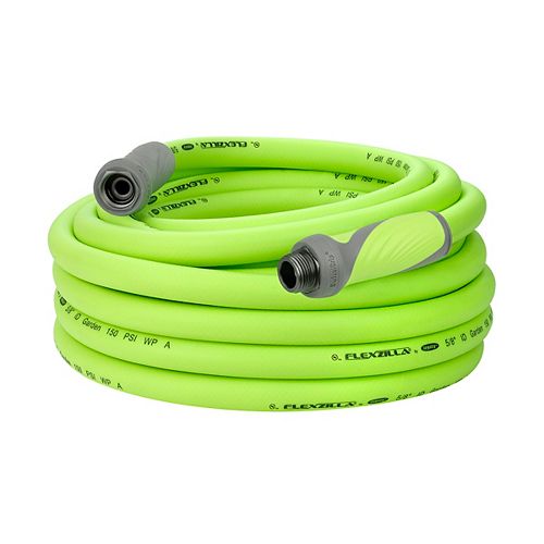 Flexzilla SwivelGrip Garden Hose, 5/8 inch x 50', 3/4 inch - 11 1/2 GHT Fittings