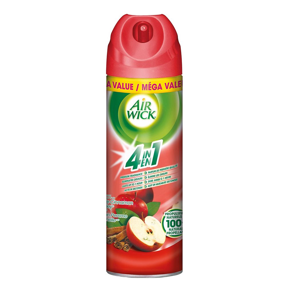 Airwick Air Freshener, Aerosol Spray, Apple Cinnamon, Mega 510g, Eliminate Odors The Home