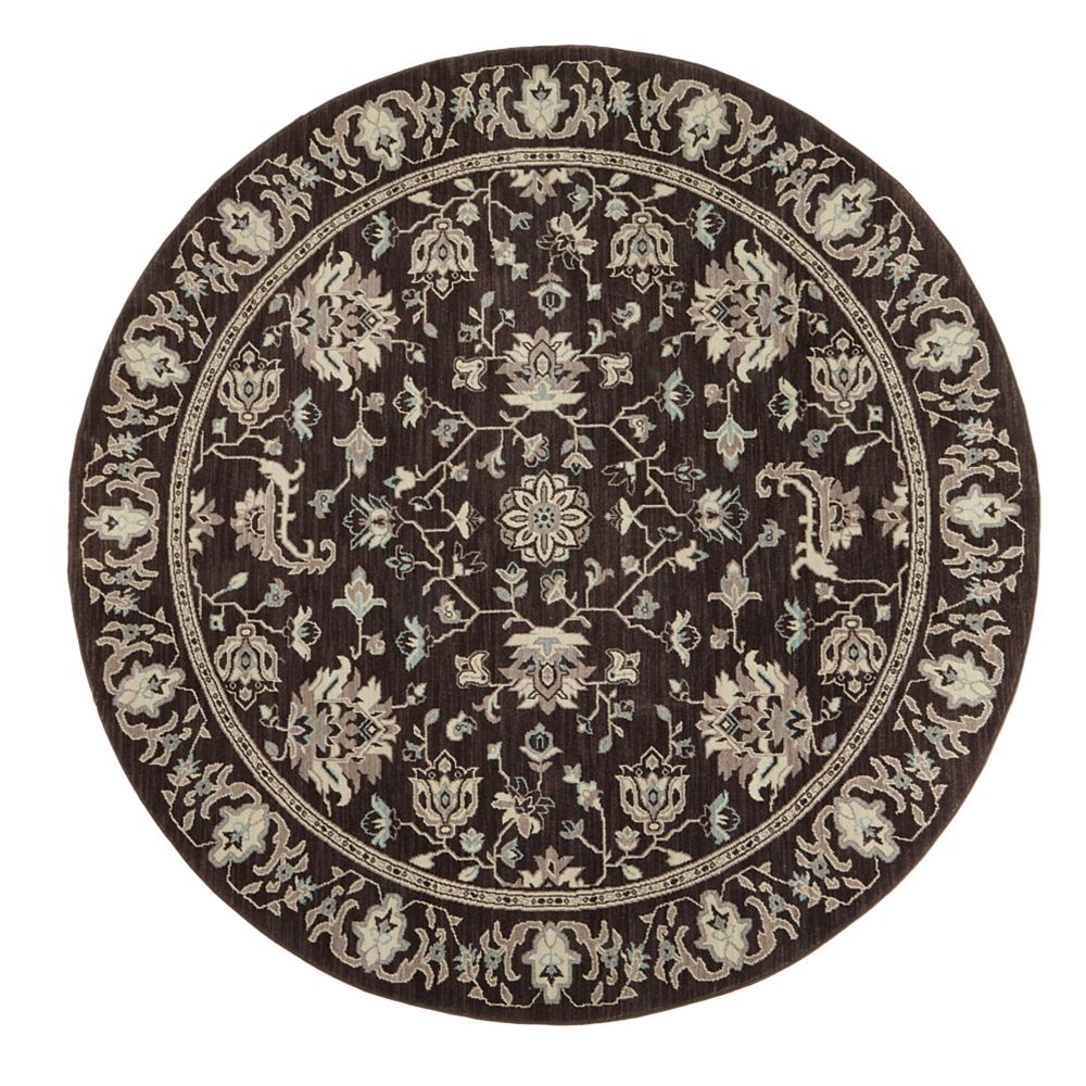 Mohawk Home Jackson Black 8 ft. x 8 ft. Round Area Rug The Home Depot