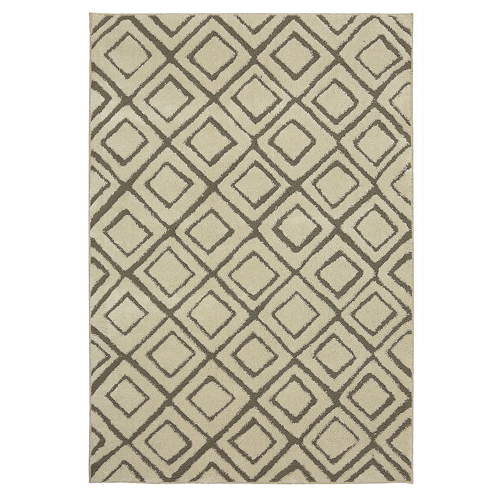 Mohawk Home Squares Cream 5 ft. x 7 ft. Area Rug | The Home Depot Canada
