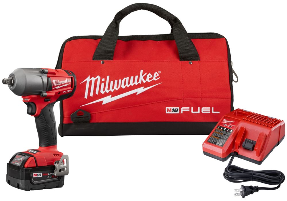 Milwaukee Tool M18 FUEL 18V Li-Ion Brushless 1/2 Inch Mid-Torque Impact ...