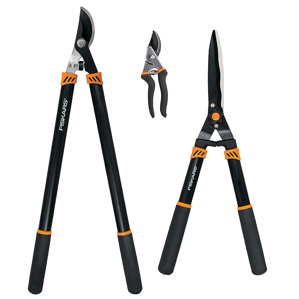 Fiskars Lopper, hedge shear and pruner set The Home Depot Canada