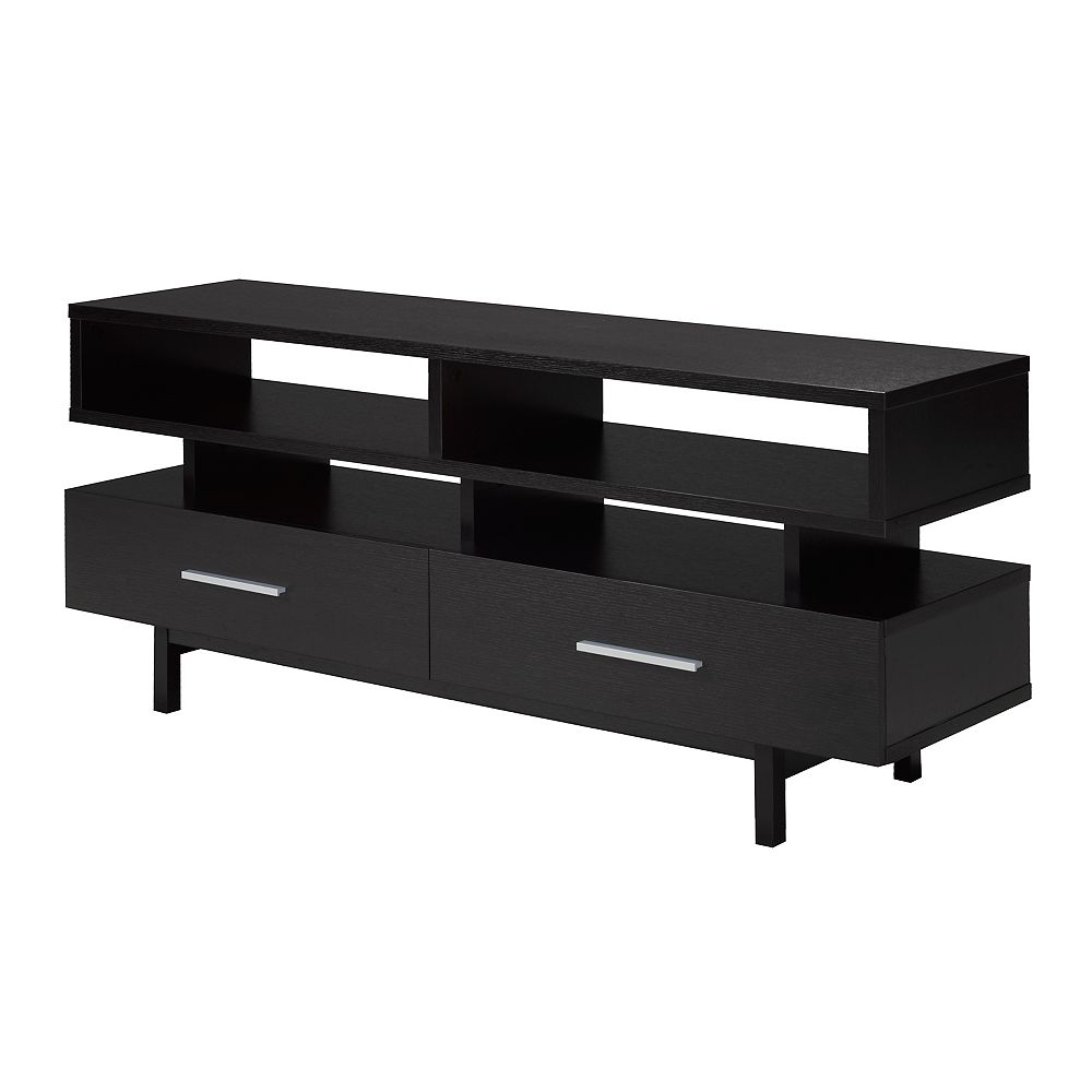 Brassex Inc. 60' Tv Stand with Storage, Dark Cherry The Home Depot Canada