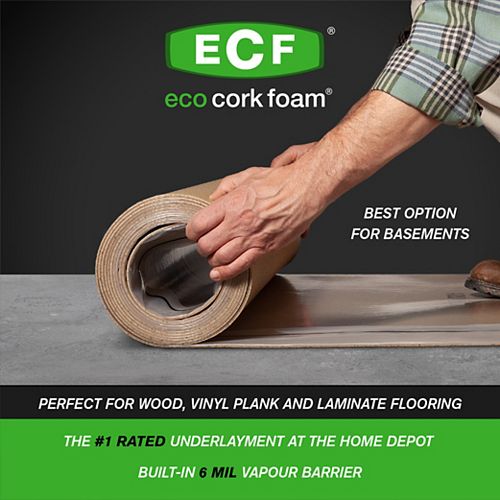 100 sq. ft. 40 in. x 30 ft. x 3.2 mm Waterproof Premium Plus Underlayment - Vinyl Plank, Laminate, Hardwood, Engineered Wood Floors