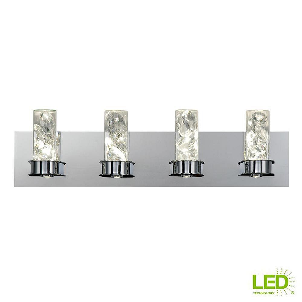 Home Decorators Collection York 30 Watt Crystal Integrated Led Bath Light The Depot Canada Home Decorators Collection York, Led Bathroom Lighting Home Depot