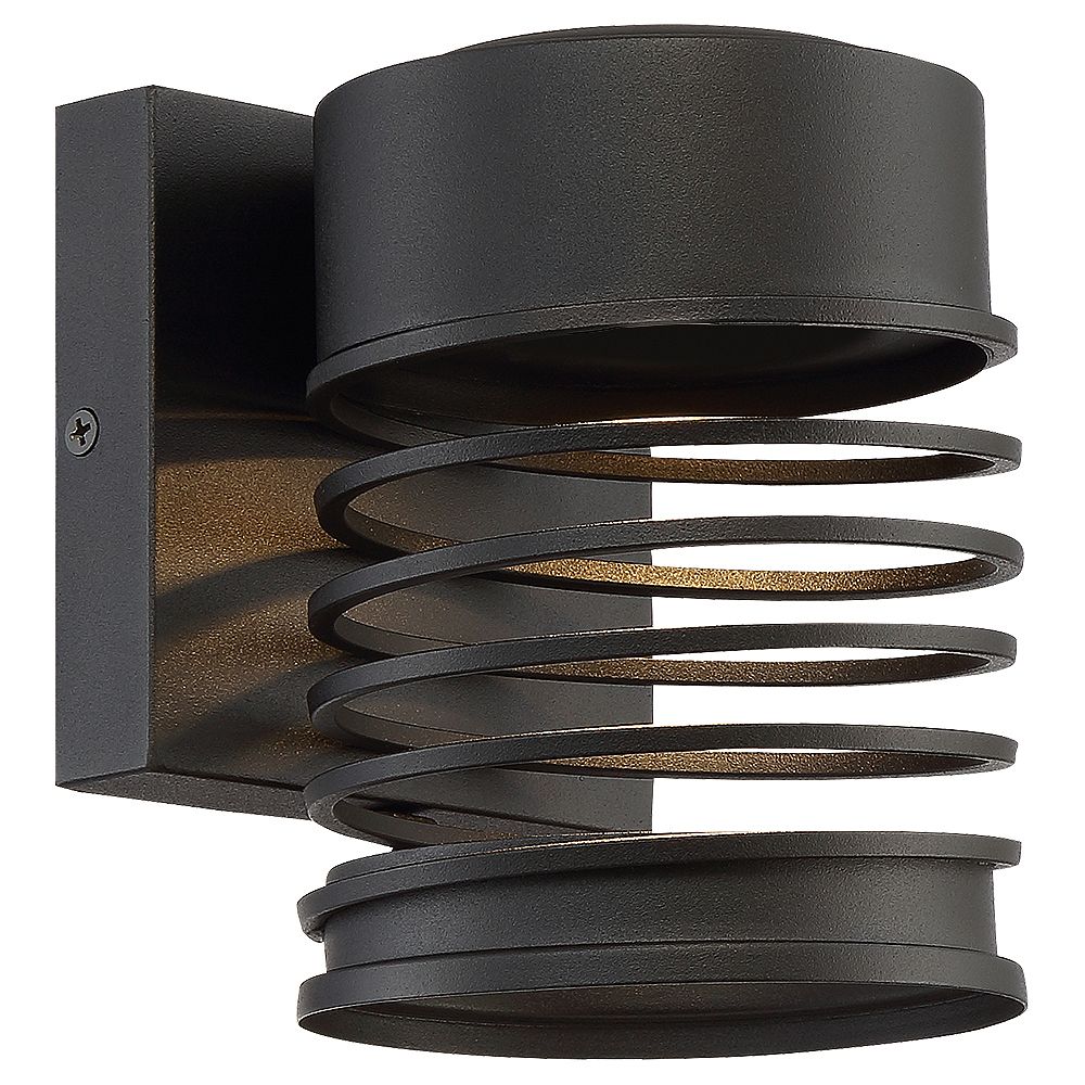home decorators collection black outdoor led wall lantern sconce