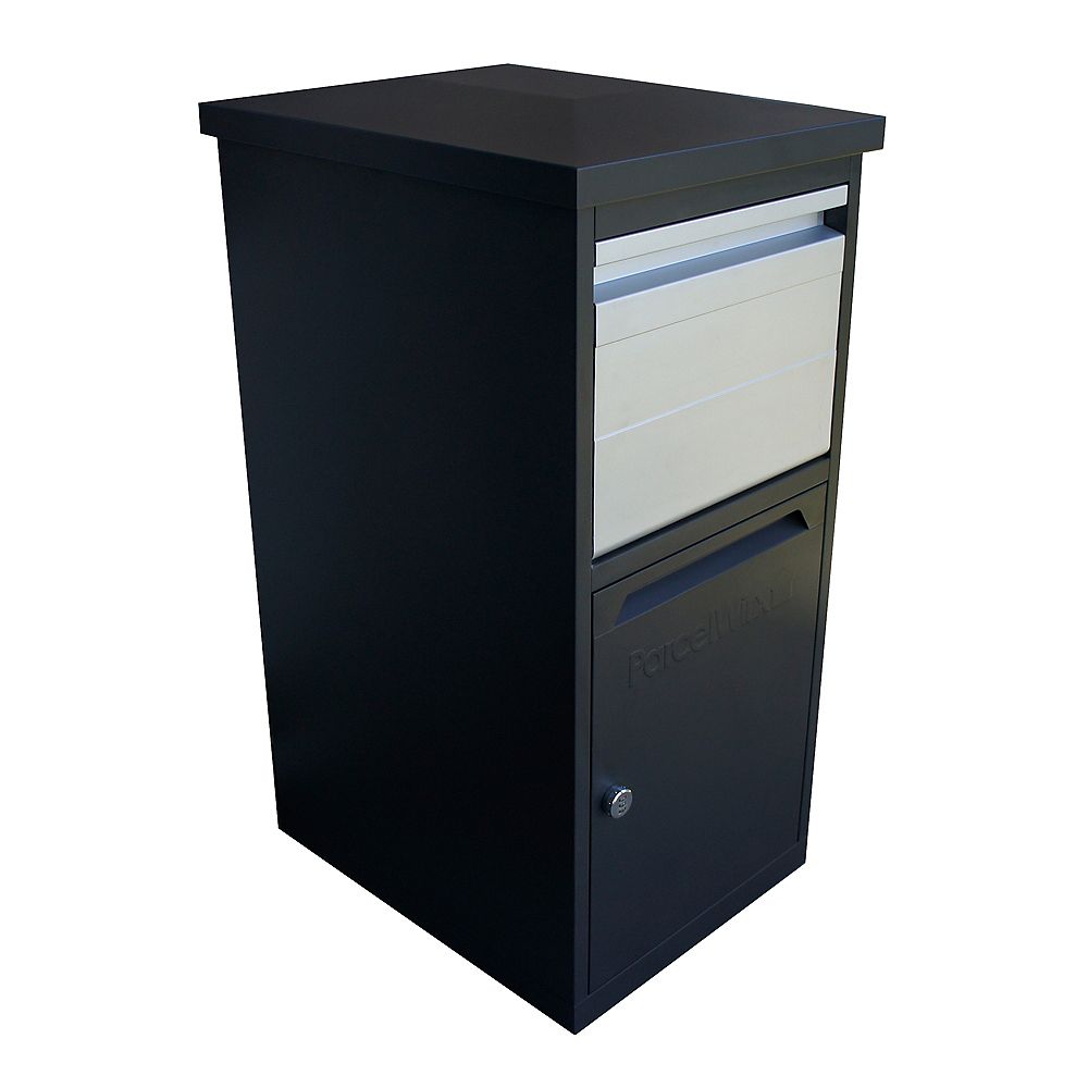 ParcelWirx Graphite Wall/Ground Mount Secure Dropbox The Home Depot