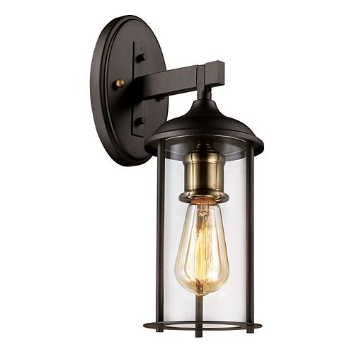 Bel Air Lighting Blues 1-Light Rubbed Oil Bronze Wall Lantern