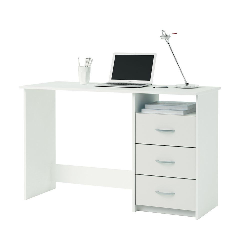 PRIMO FREMONT JUVENILE DESK W/ 3 DRAWERS - WHITE | The Home Depot Canada