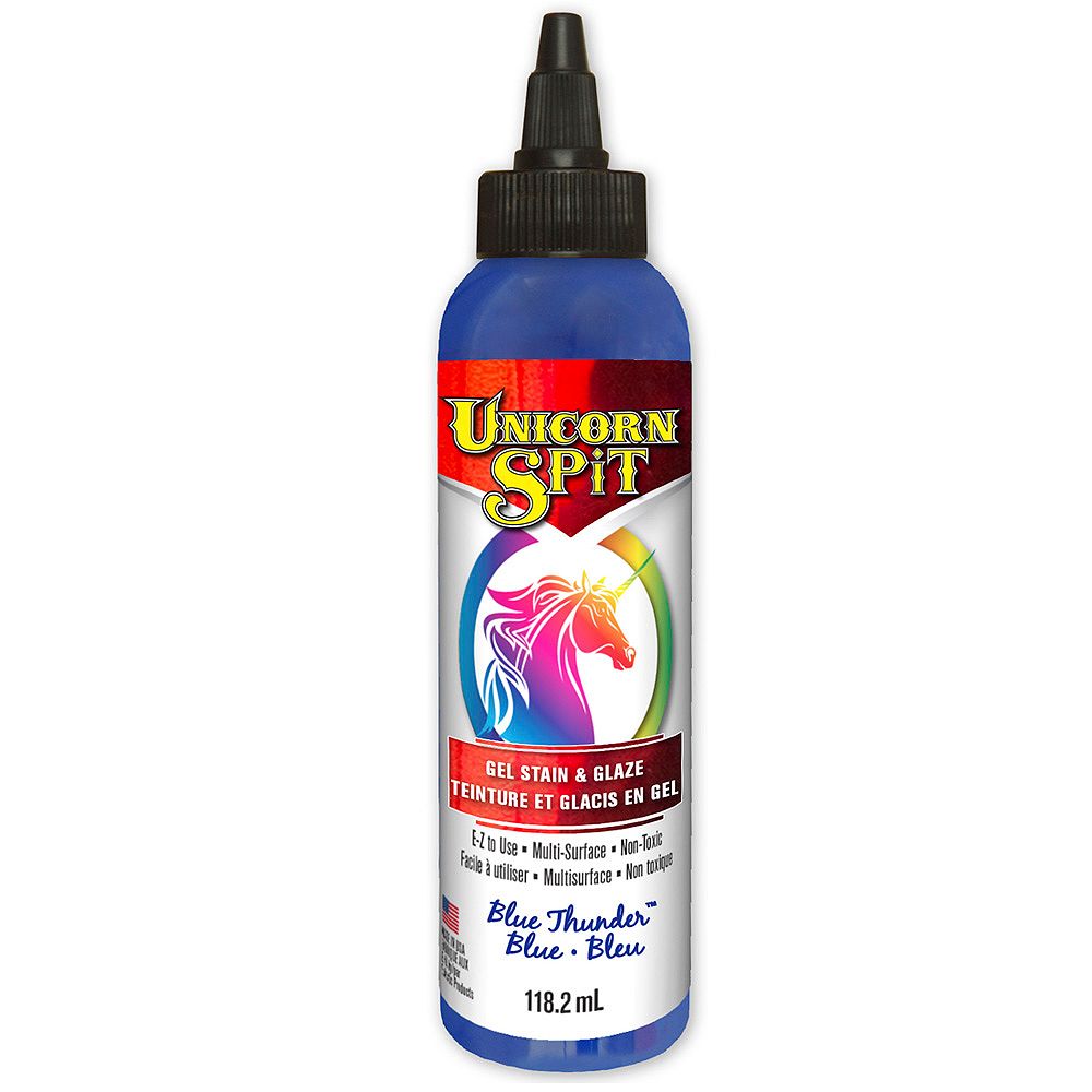 Unicorn SPiT Gel Stain & Glaze Blue Thunder 118.2 mL F/E | The Home ...