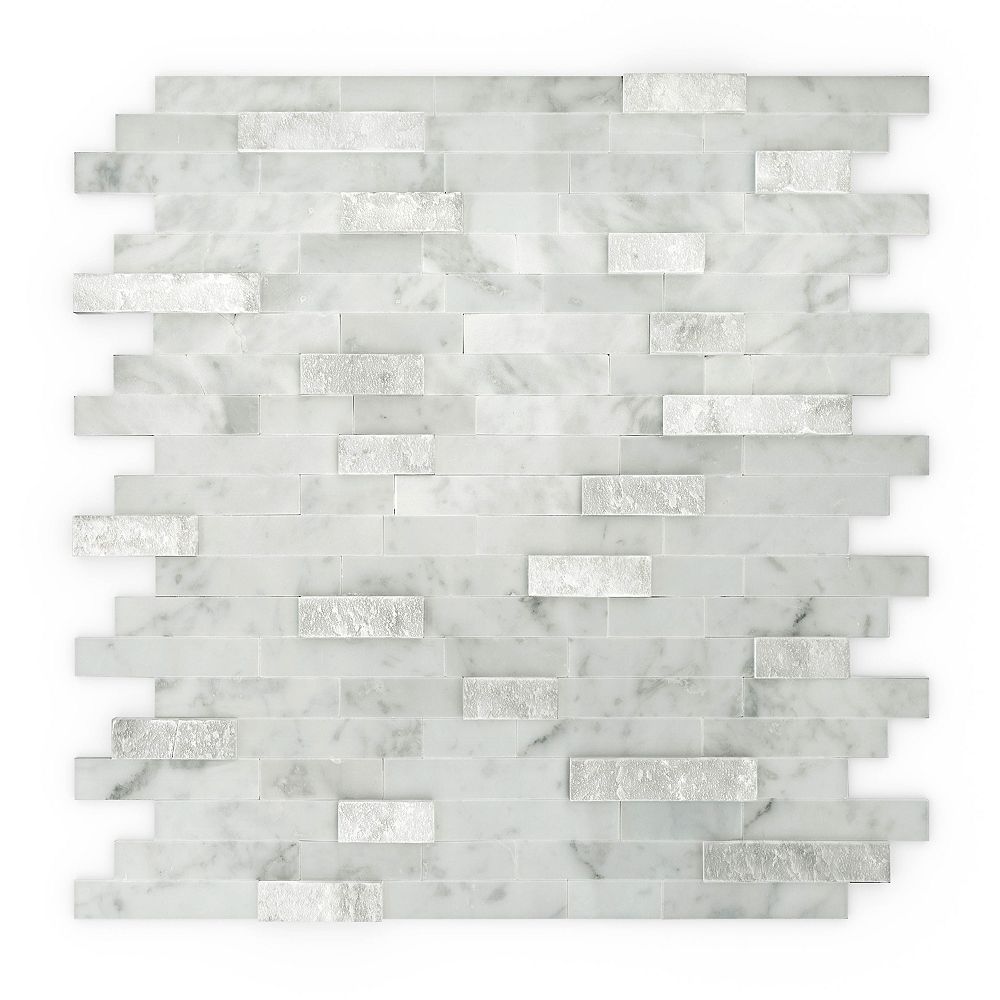 Marble Self Adhesive Wall Mosaic Tile, Marble Tile Home Depot Canada
