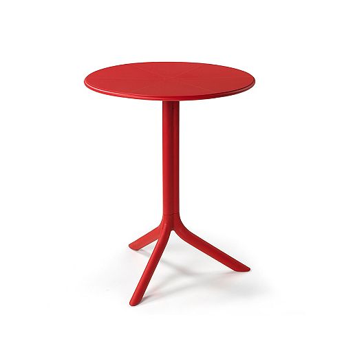 Spritz Outdoor Bistro Table with Two Bases - Rosso