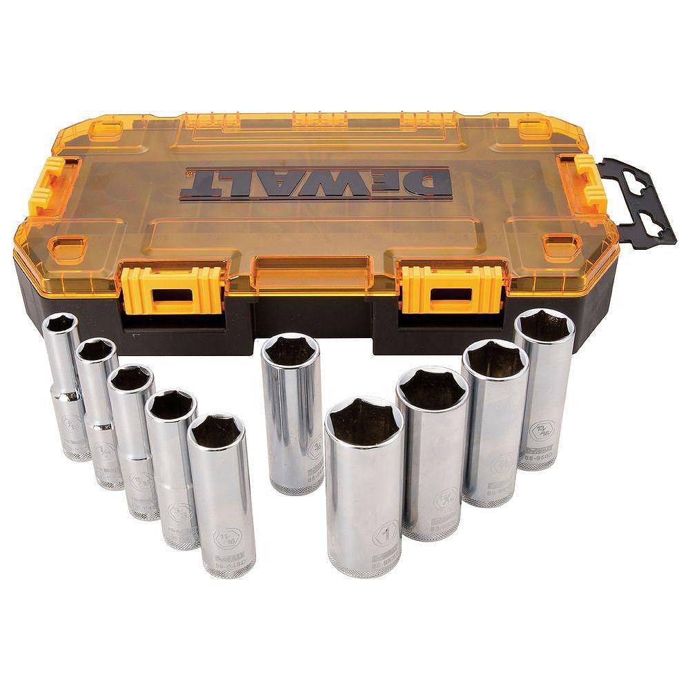 DEWALT 1/2inch Drive Deep Socket Set (10 Piece) The Home Depot Canada