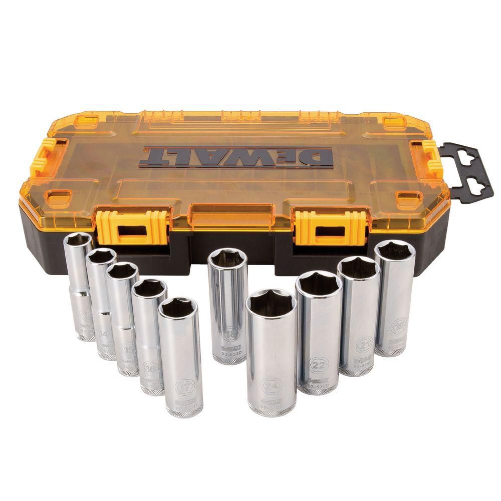 DEWALT 1 2 Inch Drive Deep Metric Socket Set 10 Piece The Home   P 1001104054 