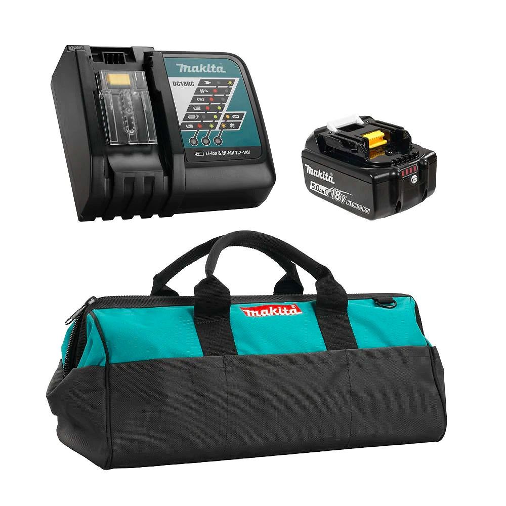 MAKITA 18V 5.0Ah Lithium-Ion Battery & Rapid Charger Kit | The Home