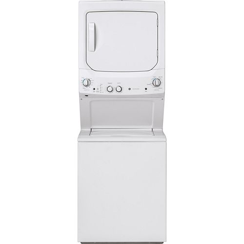 Spacemaker Unitized Apartment Size 27-inch Stacked Washer and Dryer Laundry Centre in White