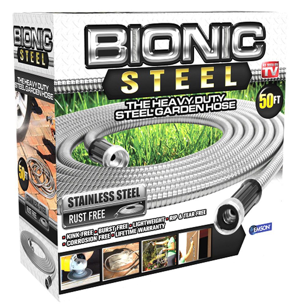 Bionic Steel Bionic Steel 50 Foot Garden Hose, 304 Stainless Steel Bionic Stainless Steel Garden Hose 50 Ft