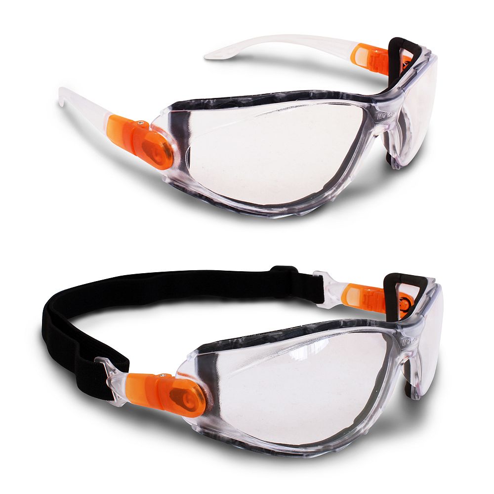 Workhorse 2 in 1 Safety Goggles/Safety Glasses with Clear Lens The