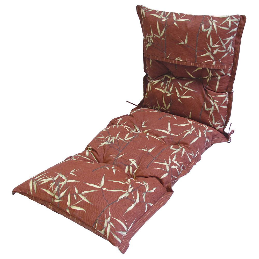 Bozanto Inc Red Leaves Lounge Cushion 24 X 69 X 4 Inch The Home Depot Canada